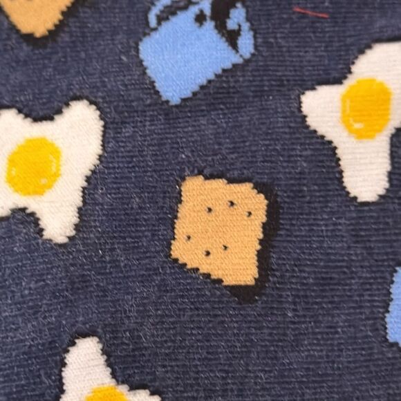 J's John's crazy socks  eggs & coffee - Picture 3 of 3